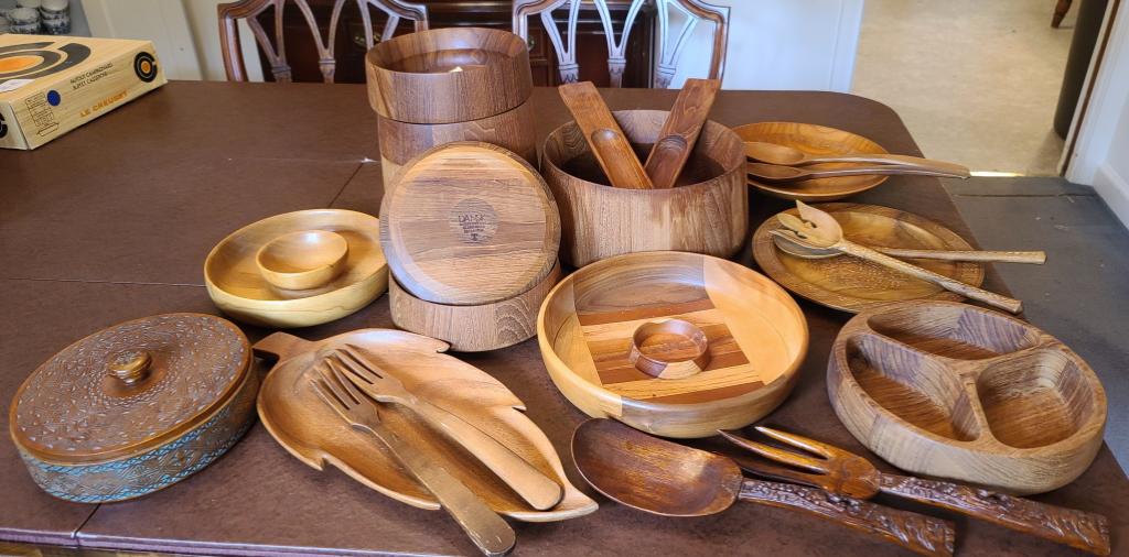 Grouping of MCM Wooden Kitchenware - 24 pc (1 of 8)