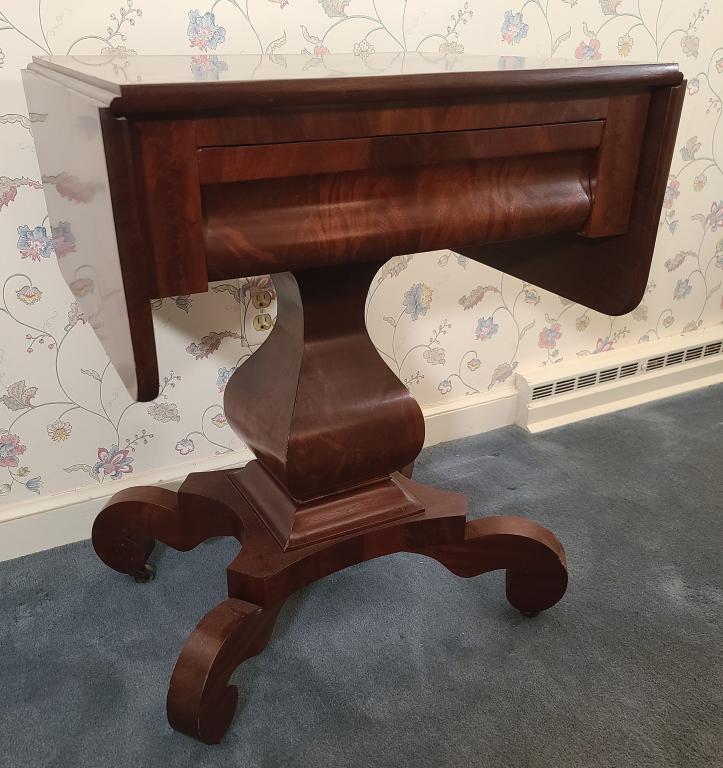 American Empire Mahogany Single Drawer Stand (1 of 11)