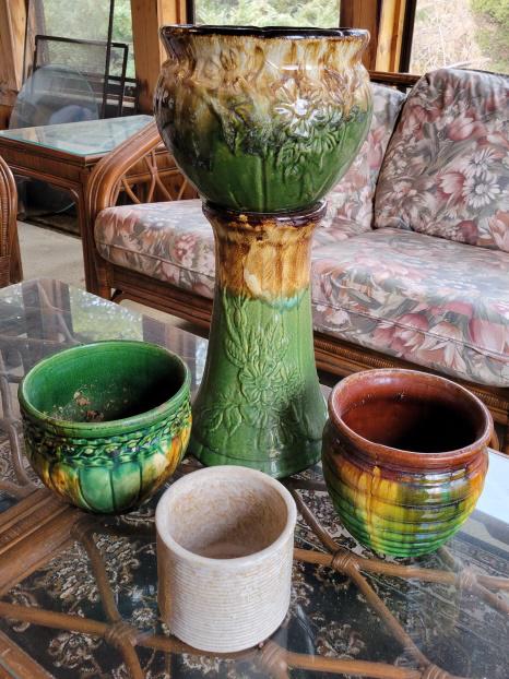 R.R.P. Co Roseville No. 421 Jardiniere Planter + Extras (1 of 16)