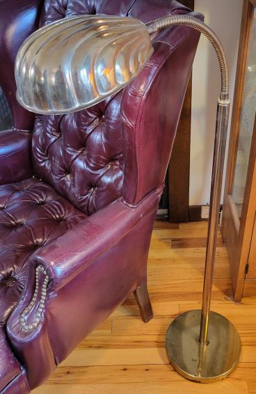 Brass Gooseneck Adjustable Floor Lamp (1 of 6)