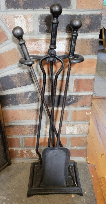Antique Cast Iron Fireplace Set (1 of 6)
