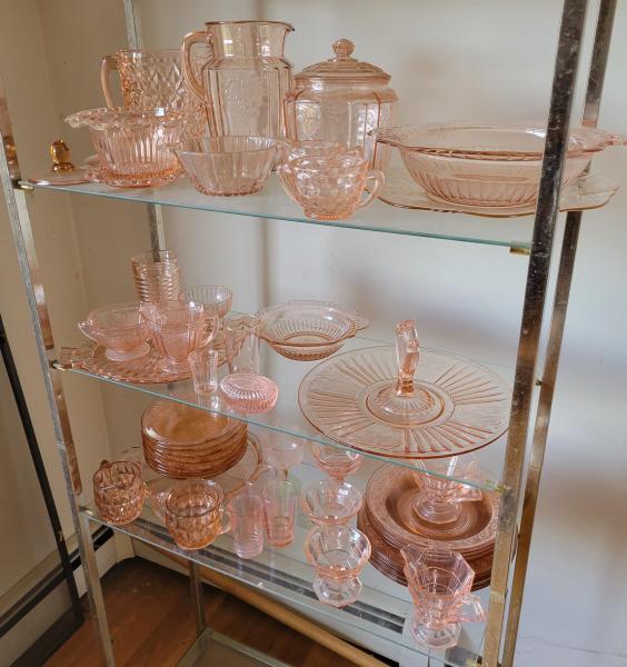 Large Grouping of Pink Depression Glass (1 of 11)