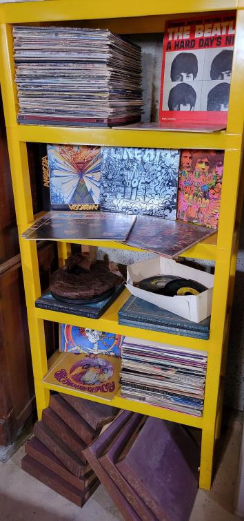 Shelf Packed with Vinyl Records (1 of 10)
