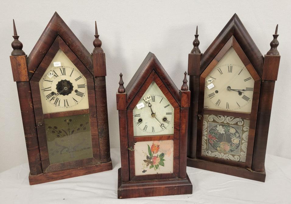 3pc - Antique Steeple Clocks (1 of 14)