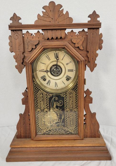 E. Ingraham Gingerbread Mantel Clock (1 of 9)