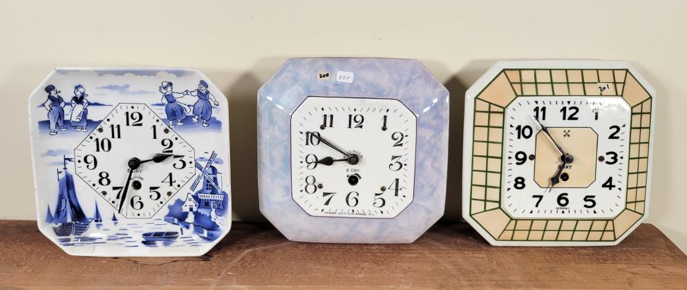 3pc - Porcelain Wall Clock (1 of 9)
