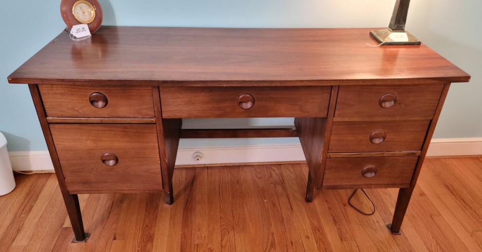 Mid-Century Modern Walnut Desk by Stanley (1 of 9)