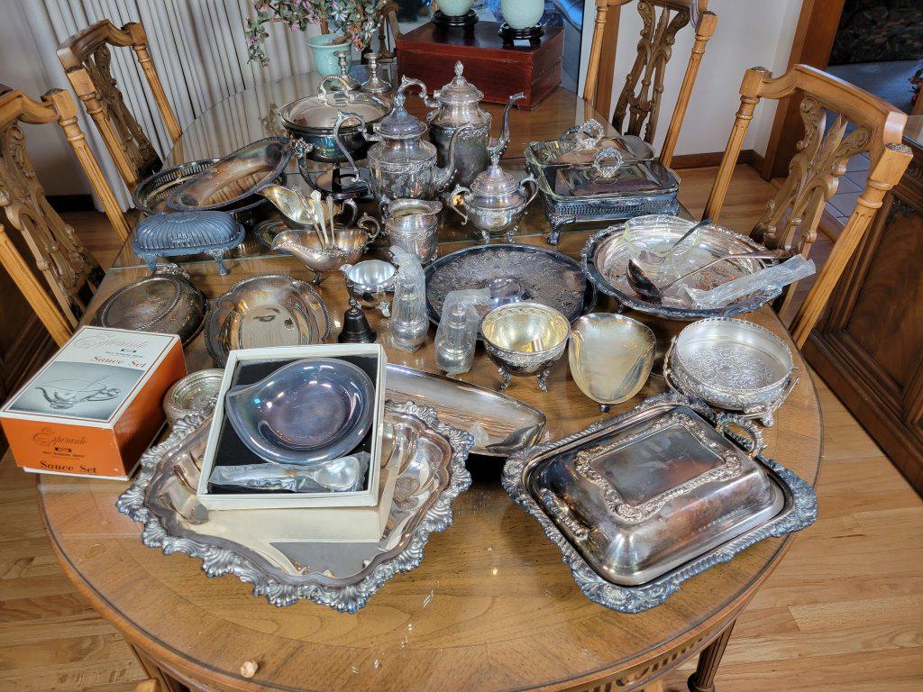 Grouping of Antique & Vintage Silver Plate (1 of 9)