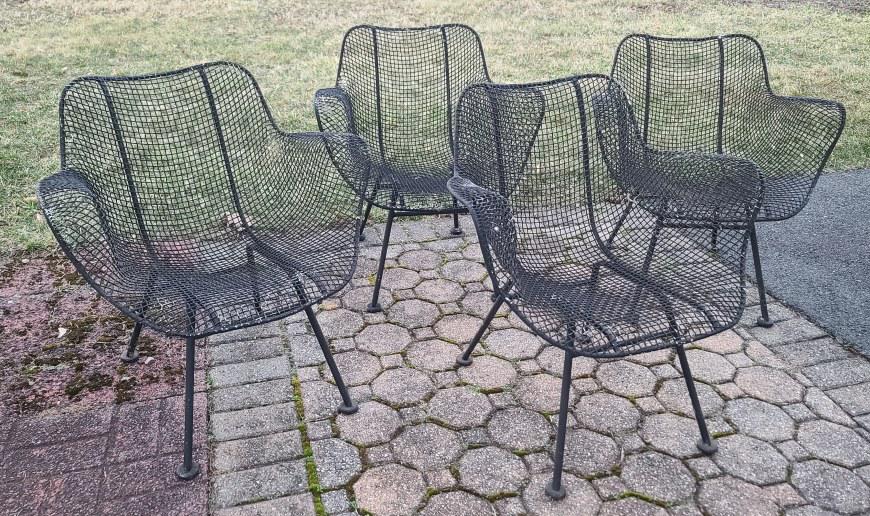 4pc Black Russel Woodard Sculptura Chairs (1 of 5)