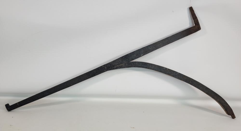 19th C. Hand Forged Fireplace Crane (1 of 5)