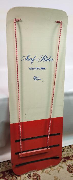 Surf-Rider Aqua Plane by Lake Region: Description: This lot includes a vintage Surf-Rider Aqua Plane by Lake Region. Surf-rider is all original. Condition: Surface wear associated with age and use, otherwise in overall good, used conditio