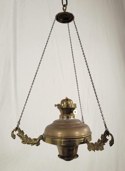 Victorian Hanging Brass Kerosene Parlor Lamp (1 of 7)