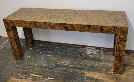 Milo Baughman for Thayer Coggin Burl Sofa Table (1 of 10)