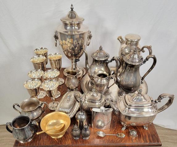 Large Grouping of Estate Fresh Silver Plate (1 of 8)