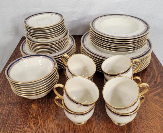 56pc Lenox "Buchanan" China Set - Service for 8 (1 of 4)