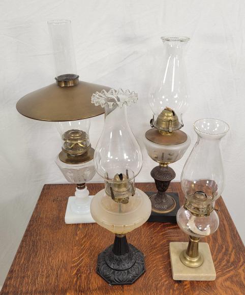 Pair of Victorian Oil Lamps - Lot 10 (1 of 12)