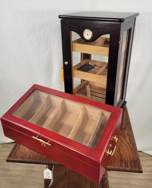 Pair of Tabletop Cigar Humidors (1 of 13)