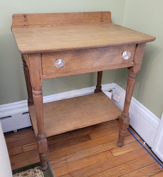 Early Pine Single Drawer Wash Stand (1 of 8)