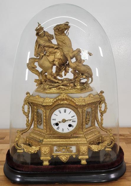 19th Century French Figural Gilt Metal Shelf Clock (1 of 11)