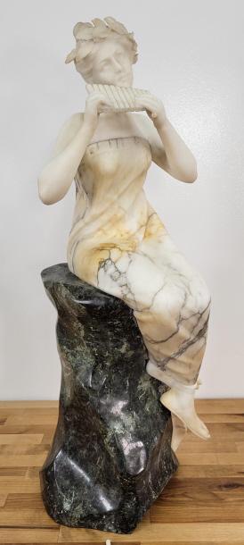 Romanelli, Firenze (19th/20th C) - Lady Playing Pan Flute (1 of 14)