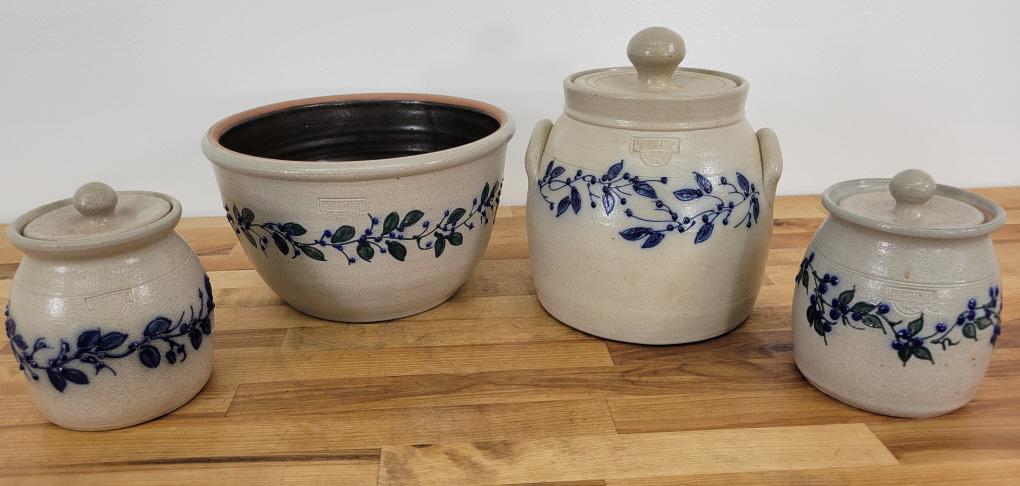 4pc Lot of Salmon Falls Stoneware Pottery - Dover NH (#3) (1 of 20)