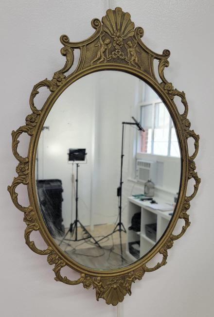 Victorian Gilt Metal Wall Mirror (1 of 7)