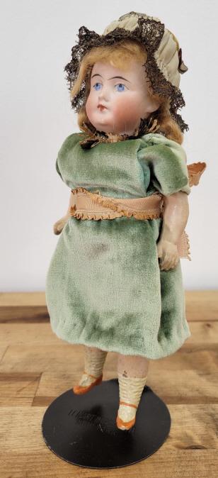 Antique Composition & Bisque Doll Under Glass (1 of 12)