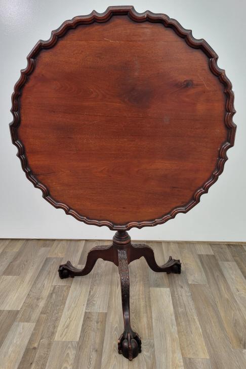 Mahogany Chippendale Pie Crust Tea Table (1 of 9)