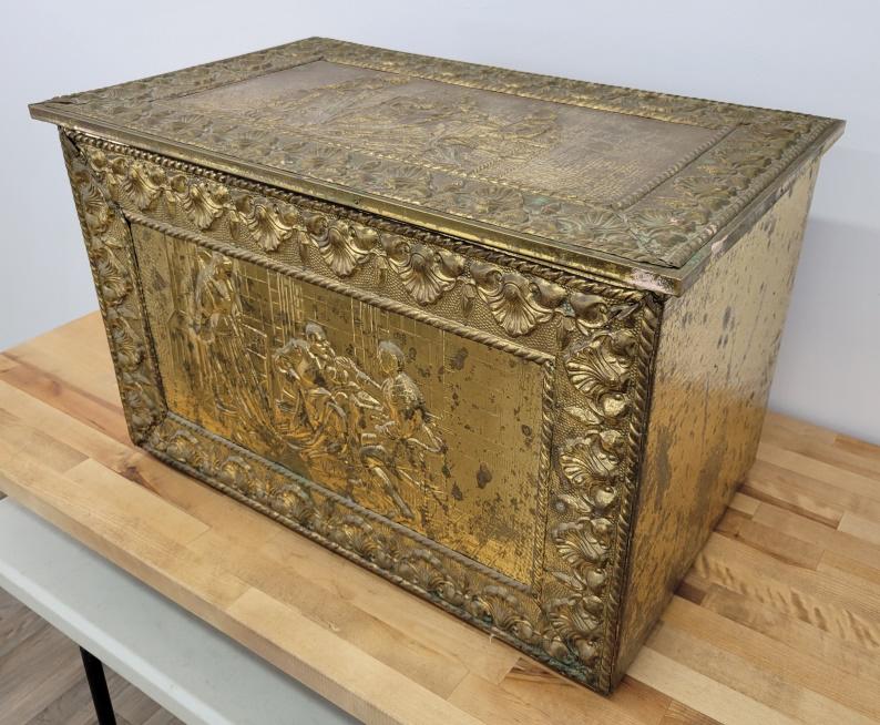 Antique Hammered Copper Decorative Trunk (1 of 10)