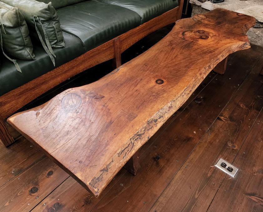 Vintage Live Edge Coffee Table - 74" Long (1 of 10)