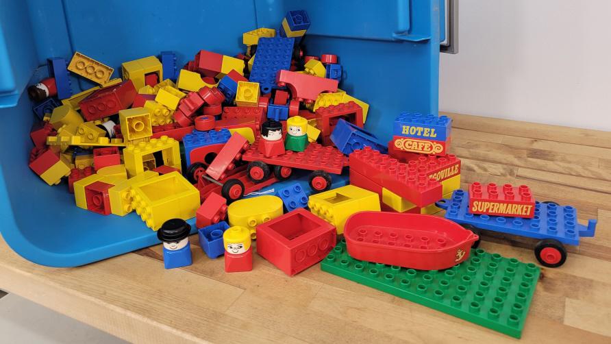 Lot of Lego Duplo Blocks: Description: This lot includes a grouping of vintage Lego Duplo blocks. These are offered as found from the estate. You get everything you see in the photos
