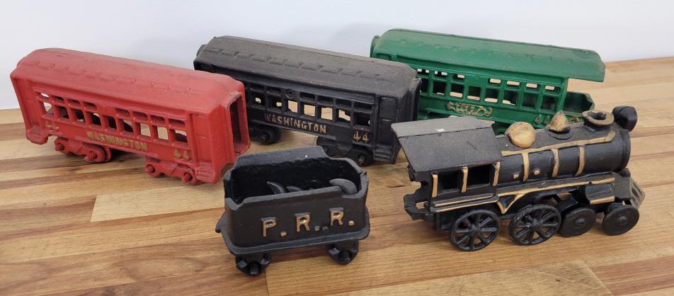 Pair of Cast Iron Toy Trains (1 of 4)