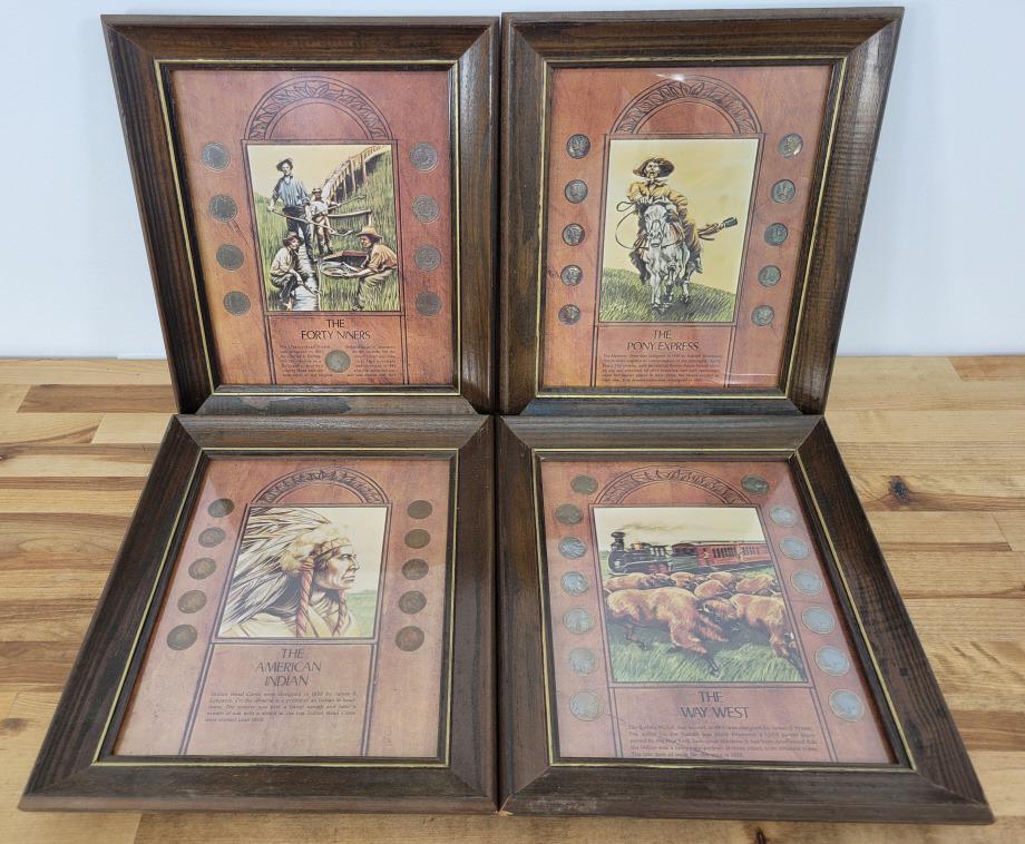 4pc. Framed Antique Coin Display (1 of 15)