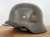 German M35 Double Decal Navy Helmet - ET64