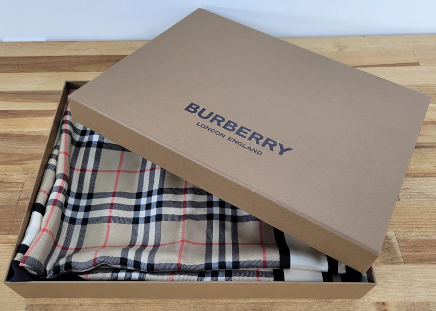 Burberry Monogram Icon Stripe & Check Silk Scarf (1 of 3)