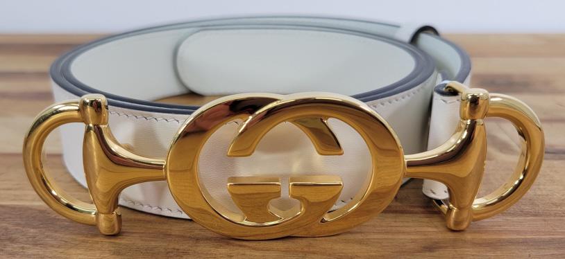 Gucci Horsebit Interlocking Leather Belt (1 of 5)