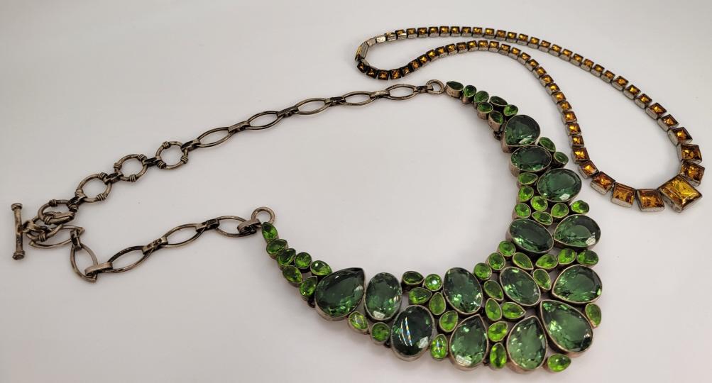 Pair of Vintage Gemstone Collar Necklaces (1 of 8)