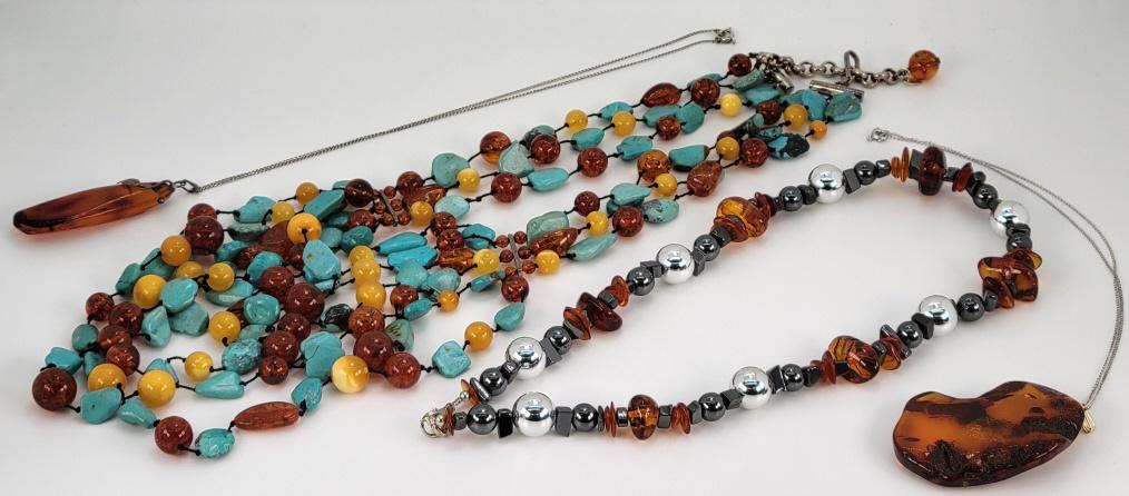 4 pc Grouping of Amber Necklaces (1 of 15)
