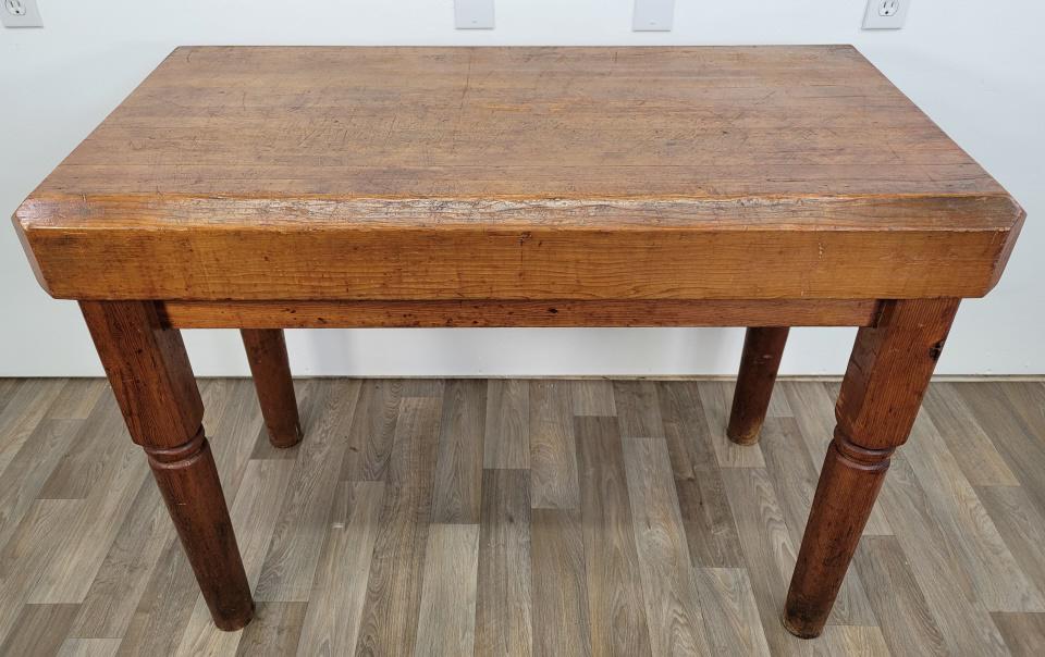 Solid & Heavy Farmhouse Butchers Block Table (1 of 10)