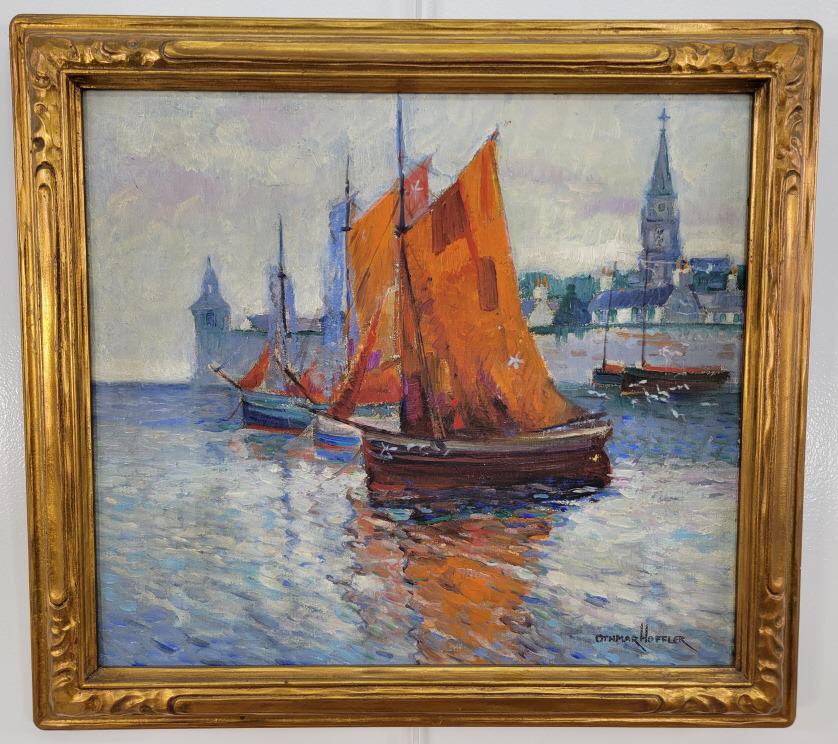 Othmar Hoffler (1893-), German Port Landscape 20th C. (1 of 9)