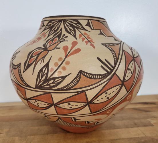 Large Lois Medina Zia Acoma Pottery Vase (1 of 6)