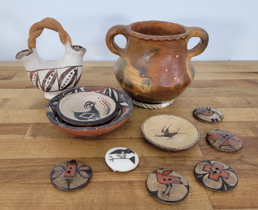 12pc Lot of Native American Pottery Vessels (1 of 13)