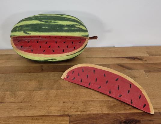 Leroy Archuleta Painted & Carved Wood Watermelon (1 of 6)