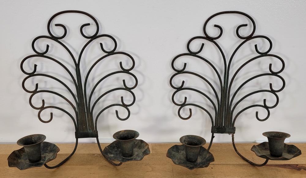 Folk Art Handmade Metal Wall Sconces (1 of 6)