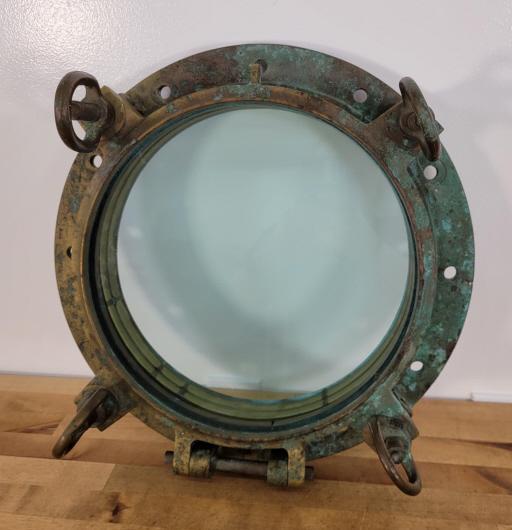 Large Authentic Solid Heavy Brass Ships Porthole (1 of 7)
