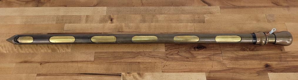 Antique Brass Seed Inspection Tool: Description: This lot includes an antique brass seed inspection tool made by The Seed Trade Reporting Bureau. Tool is marked at the top. See photos for details. Condition: Expected surface wear associ
