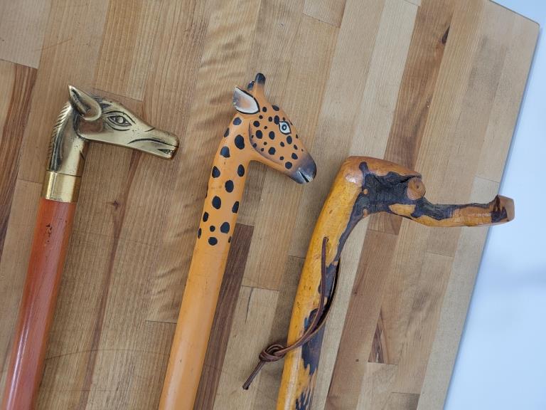 Grouping of African Folk Art Walking Sticks (1 of 8)