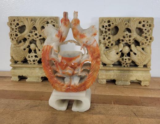 Grouping of Chinese Carved Soapstone Sculptures (1 of 13)