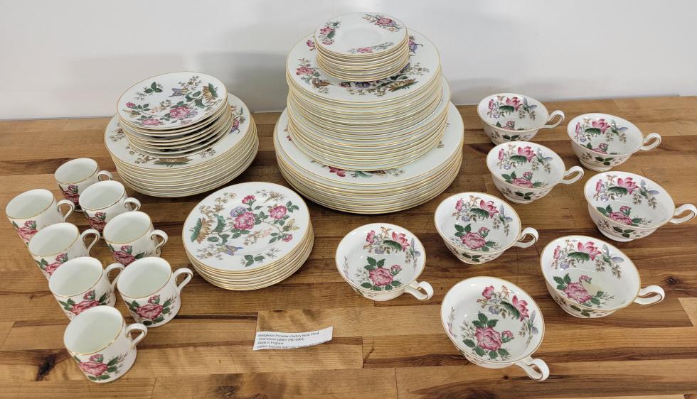 Wedgwood Charnwood China Set Service for 8 (72pc): Description: This lot includes a complete Wedgwood "Charnwood" China set. The set is a complete service for 8 included 72 pieces in total. See photos for details. Condition: Overall good condition, ap