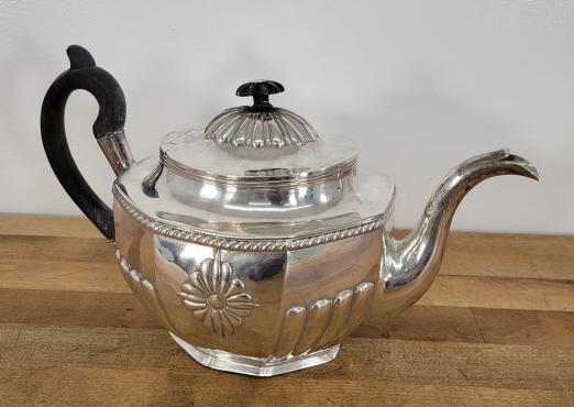 Early 19th C Russian .875 Silver Teapot Gold Wash (1 of 10)